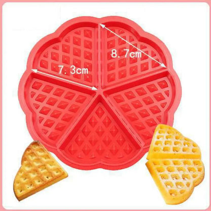 DIY Cute Round Waffle Making Mold Practical Chocolate Making Tool Aroma Candle Silicone Mold Food Grade Silicone Baking Supplies
