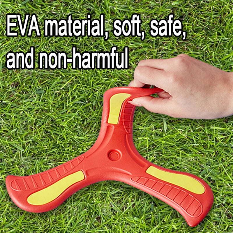 Soft Foam 3-Leaf Boomerang Toy – Outdoor Flying Disc for Kids & Family Fun