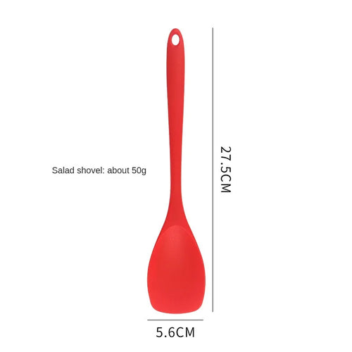 8ps Household black Silicone kitchenware 8-piece set of Chinese spaghetti spoon salad spaghetti spaghetti spaghetti，Rice spoon，