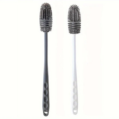 Silicone Cup Brush Milk Bottle Cleaning Brush Long Handle Water Bottles Cleaner Glass Cup Cleaning Brush Kitchen Cleaning Tools