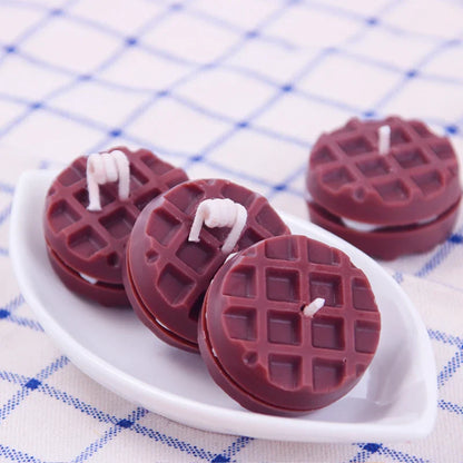 DIY Cute Round Waffle Making Mold Practical Chocolate Making Tool Aroma Candle Silicone Mold Food Grade Silicone Baking Supplies