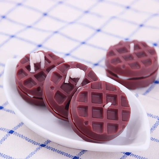 DIY Cute Round Waffle Making Mold Practical Chocolate Making Tool Aroma Candle Silicone Mold Food Grade Silicone Baking Supplies
