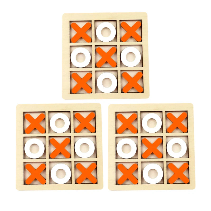 Montessori Play Game Wooden Toy Mini Chess Interaction Puzzle Training Brain Learing Early Educational Toys For Children Kids