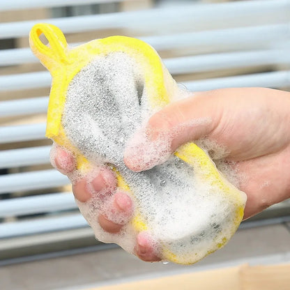 10PCS Double Side Dishwashing Sponge Dish Washing Brush Pan Pot Dish Wash Sponges Household Cleaning Reusable Kitchen Tool