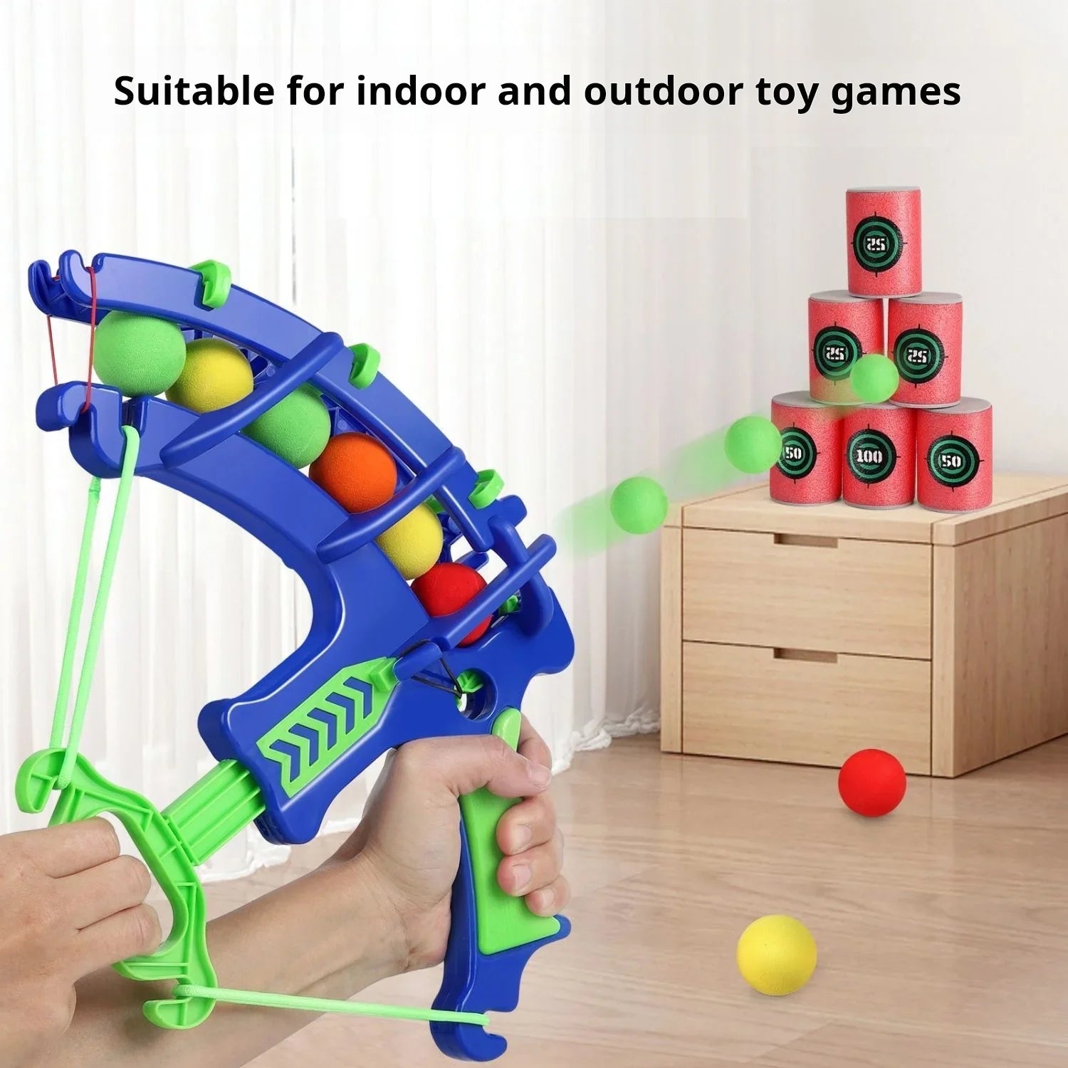 Montessori Throw Sport Slingshot Target – Sticky Ball Dartboard Basketball Outdoor Educational Game