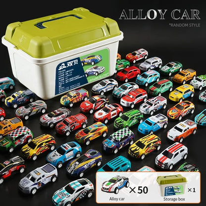 Mini Alloy Pull Back Toy Cars – Educational Vehicle Set for Kids & Toddlers