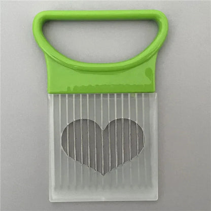 Stainless Steel Onion Cutter Holder Food Slicers Assistant Tomato Onion Slicer Holder Vegetables Cutting Fork Kitchen Gadgets