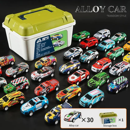 Mini Alloy Pull Back Toy Cars – Educational Vehicle Set for Kids & Toddlers