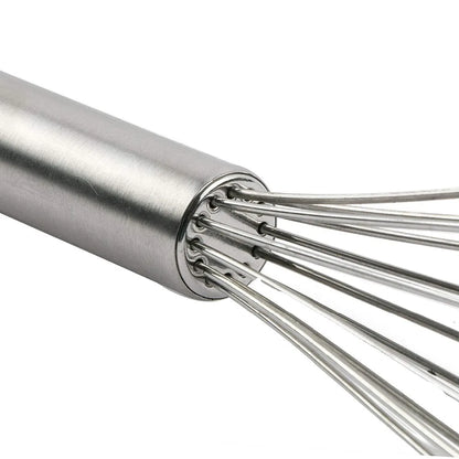 LMETJMA 8" 10" 12" Egg Whisk Stainless Steel Egg Whisk Kitchen Wire Balloon Whisk Milk Egg Beater Egg Mixing Mixer Tools KC0231