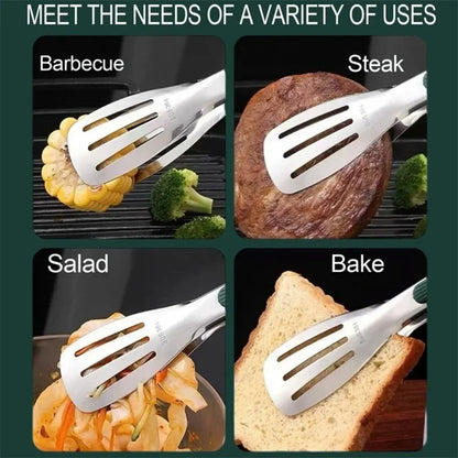 Stainless Steel Food Tongs BBQ Meat Salad Bread Clip Barbecue Grill Buffet Clamp Non-slip Food Tong Cooking Tools Kitchen Gadget