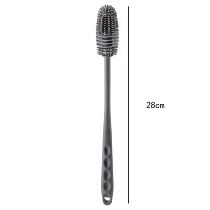 Silicone Cup Brush Milk Bottle Cleaning Brush Long Handle Water Bottles Cleaner Glass Cup Cleaning Brush Kitchen Cleaning Tools