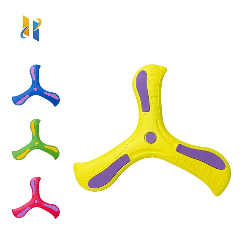Soft Foam 3-Leaf Boomerang Toy – Outdoor Flying Disc for Kids & Family Fun