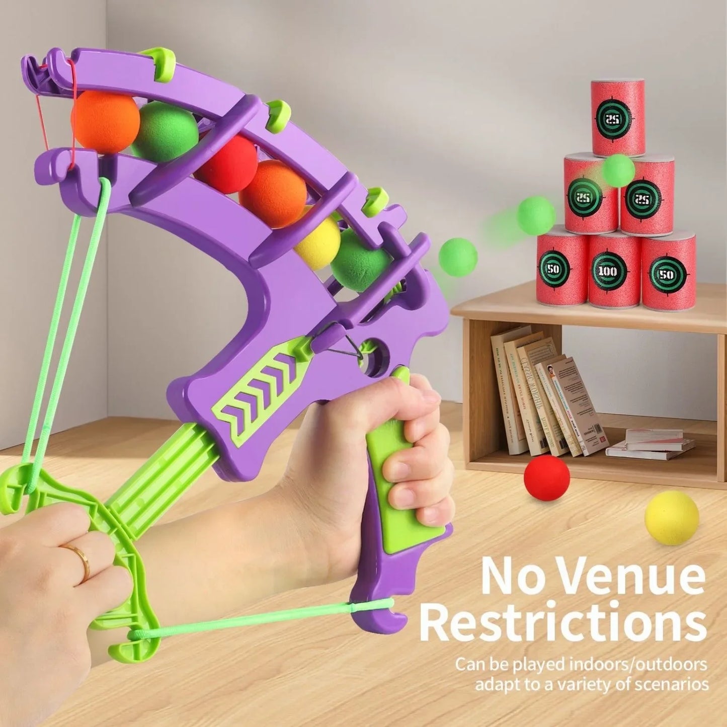 Montessori Throw Sport Slingshot Target – Sticky Ball Dartboard Basketball Outdoor Educational Game